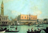 Canaletto, Vue du Canal grande et du Palais des Doges