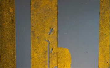Matisse Mesnil, sans titre, diptyque, 2017, acrylic, néoprène, techniques mixtes