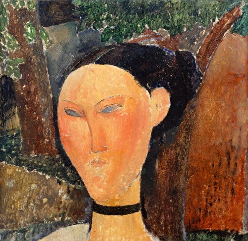 Amedeo Modigliani - Femme au ruban de velours Amedeo Modigliani - Femme au ruban de velours