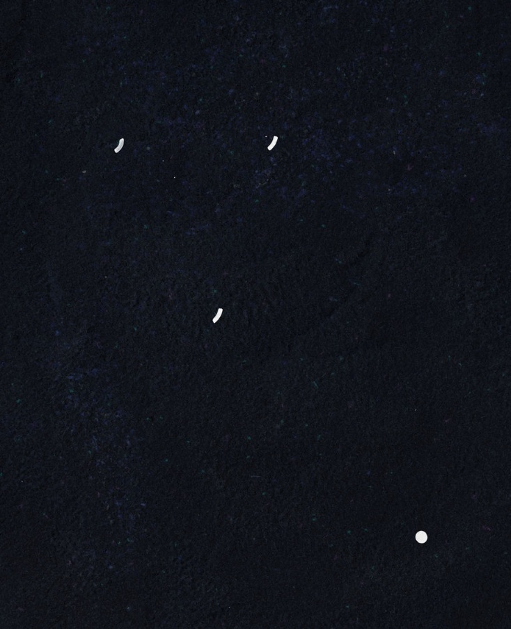 Giulia Marchi Tempo della lettura, 2023, (détail), négatifs sur papier polyéthylène, 25 x 20 cm
PUNTINISMO- affiche Marco Emmanuele, Giulia Marchi
PUNTINISMO- couverture