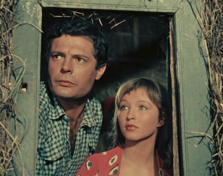 Marcello Mastroianni et Marina Vlady dans une scène de Jours d'Amour de Giuseppe De Sanctis Marcello Mastroianni et Marina Vlady dans une scène de Jours d'Amour de Giuseppe De Sanctis