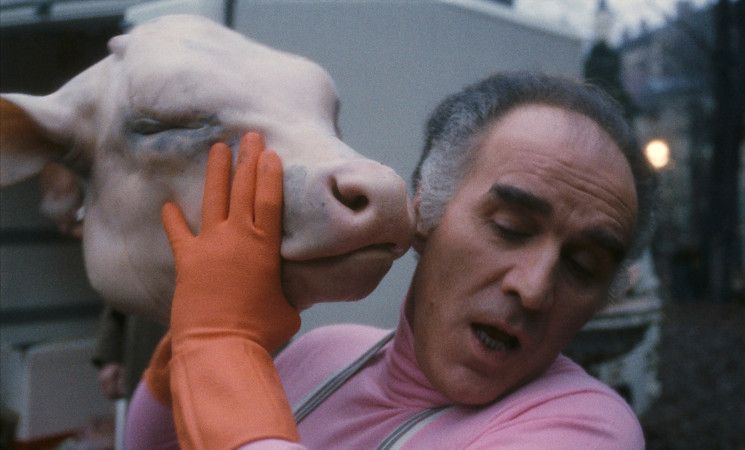 Michel Piccoli dans une scène du film La Grande bouffe