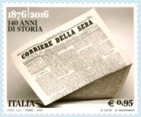 Timbre hommage au Corriere della Sera