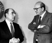 Bettino Craxi et François Mitterand