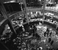 La Banca Nazionale dell'Agricoltura à Piazza Fontana, après la bombe