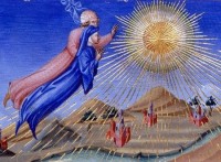 Dante et Béatrice vers le ciel du soleil Divine Comédie d'Alfonso d’Aragona (British Library)