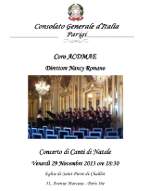 Concert de la chorale ACDMAE