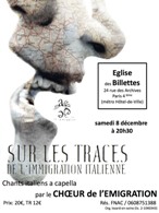 Affiche Sur les traces de l'immigration italienne 