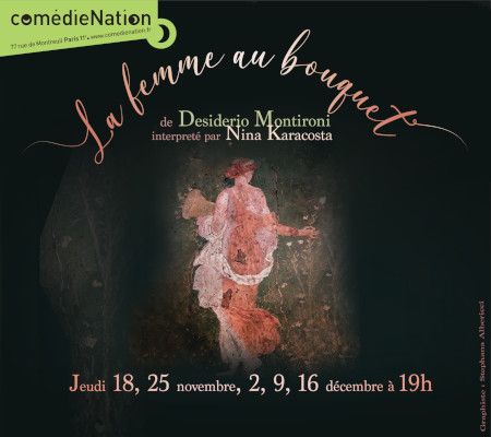 La femme au bouquet - affiche