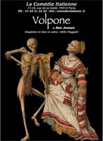 Affiche de Volpone de Ben Jonson à la Comédie italienne