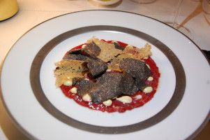 Carpaccio truffe noir et amarante