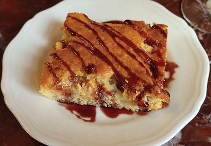 Localino Paris : tarte aux poires, réduction de vin rouge