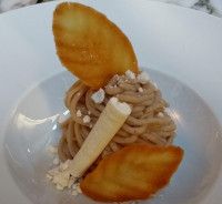 Lumen - spaghetti à la chitarra au poulpe et fenouil, aglio, olio et poutargue