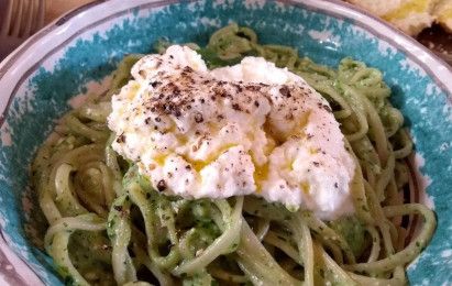 Mulino Mulè - Linguine au pesto de roquette et ricotta sicilienne