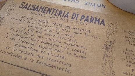 Salsamenteria di Parma - détail de la carte