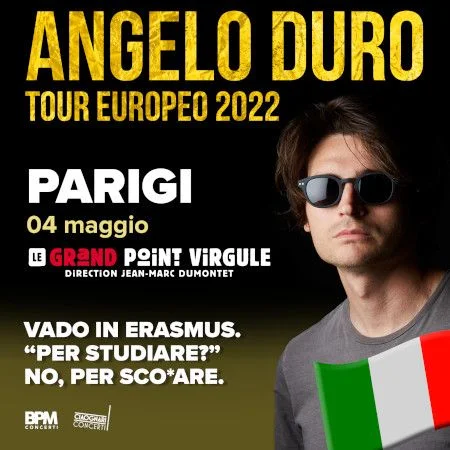 Angelo Duro, le comédien italien fait étape à Paris