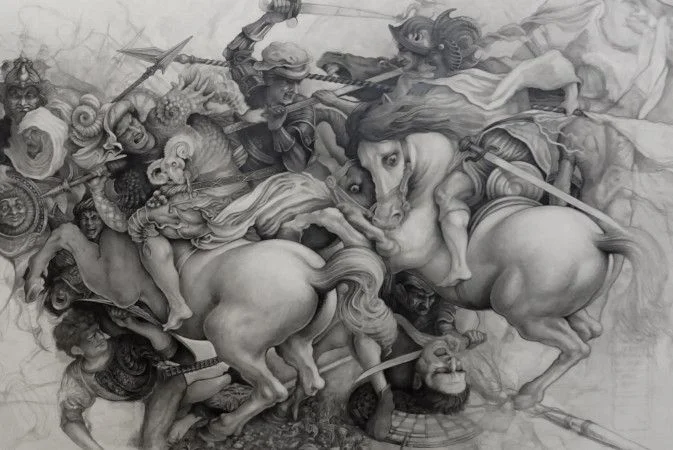 Exposition Olivier Maceratesi : La Bataille d'Anghiari et autres dessins